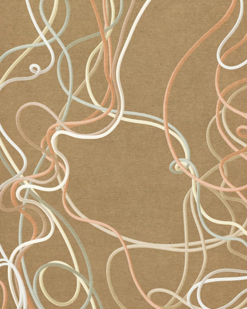 Soft Tangled Lines by Josie George — canvas wall art