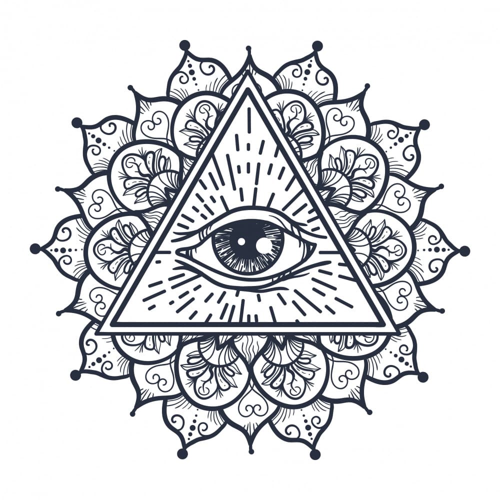 All Seeing Eye Mandala by Marika Barsrsind — canvas wall art