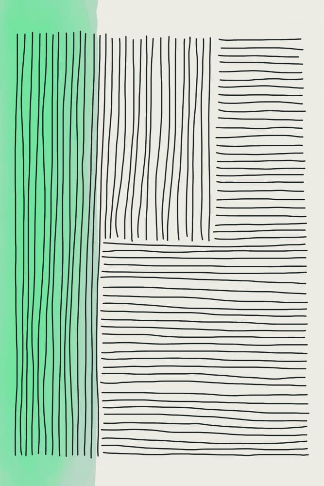 Abstract Green Lines by jay stanley — canvas wall art