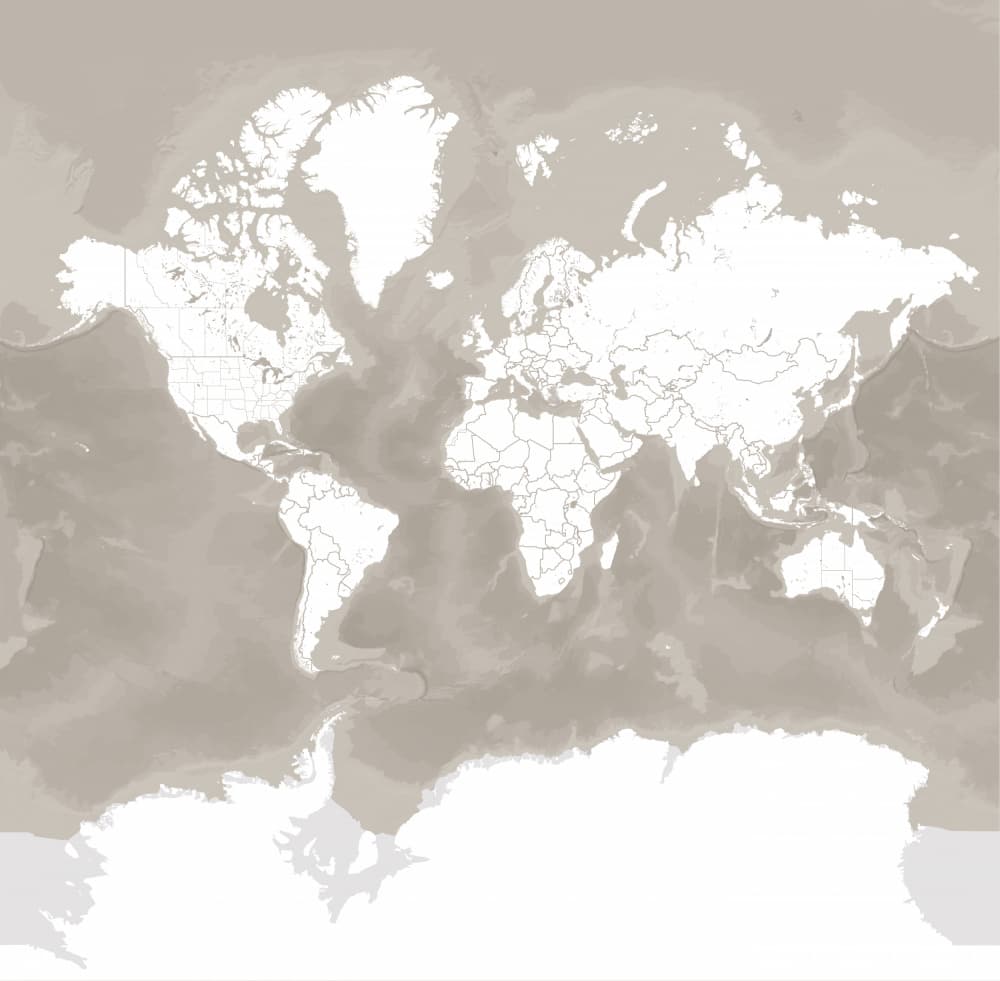 Global Geopolitical Map by Rosana Laiz Blursbyai — canvas wall art