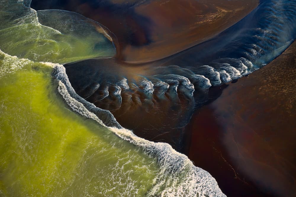 Vibrant Coastal Convergence by John Fan — canvas wall art