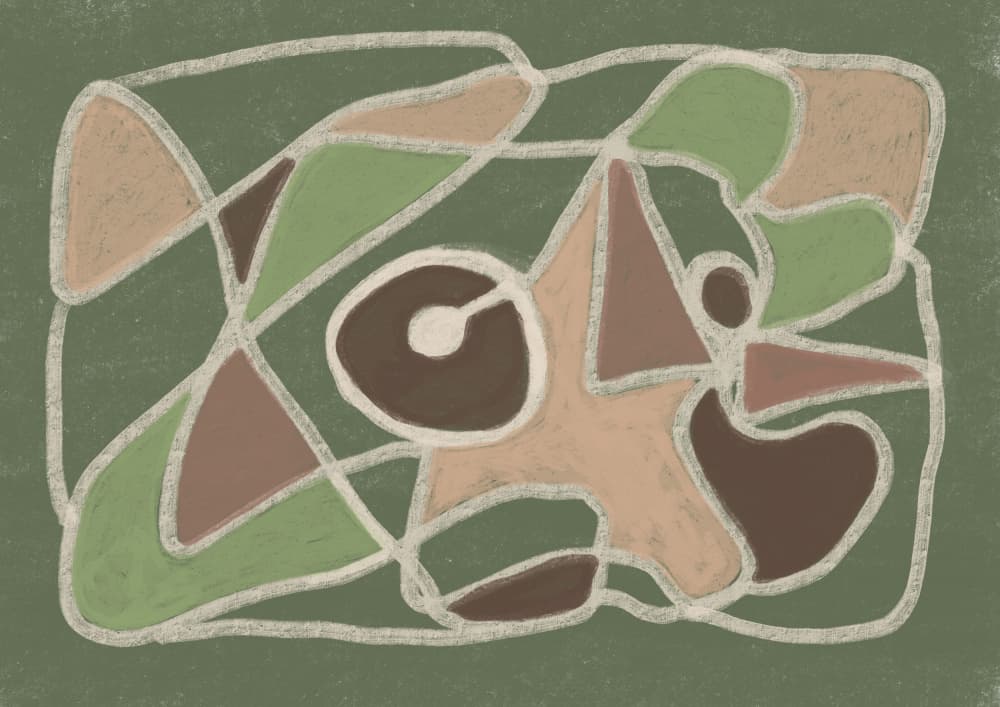 Organic Abstract Shapes by Sharyn Bursic — canvas wall art