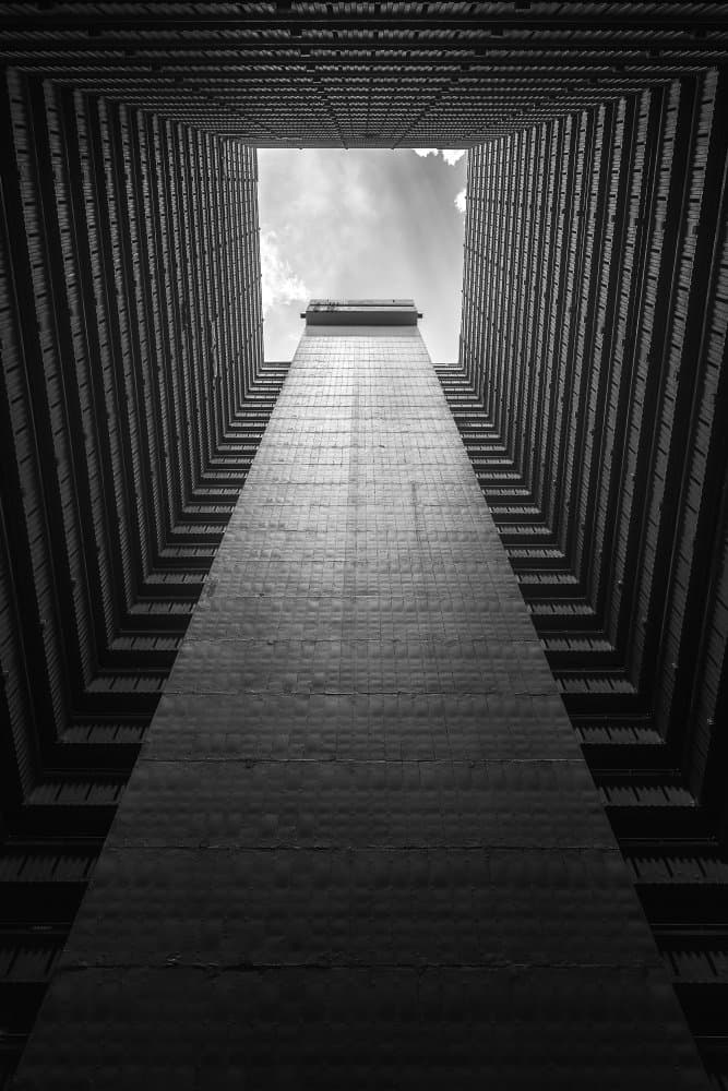 Upward Urban Geometry by Juan Romero Salamanca — canvas wall art