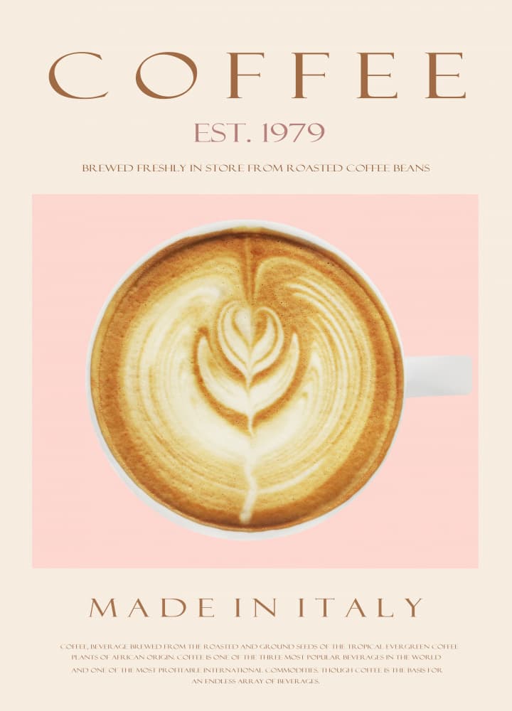 Elegant Morning Latte by Rikke Løndager Boisen — canvas wall art