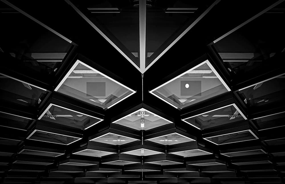 Modern Geometric Reflections by Henk van Maastricht — canvas wall art
