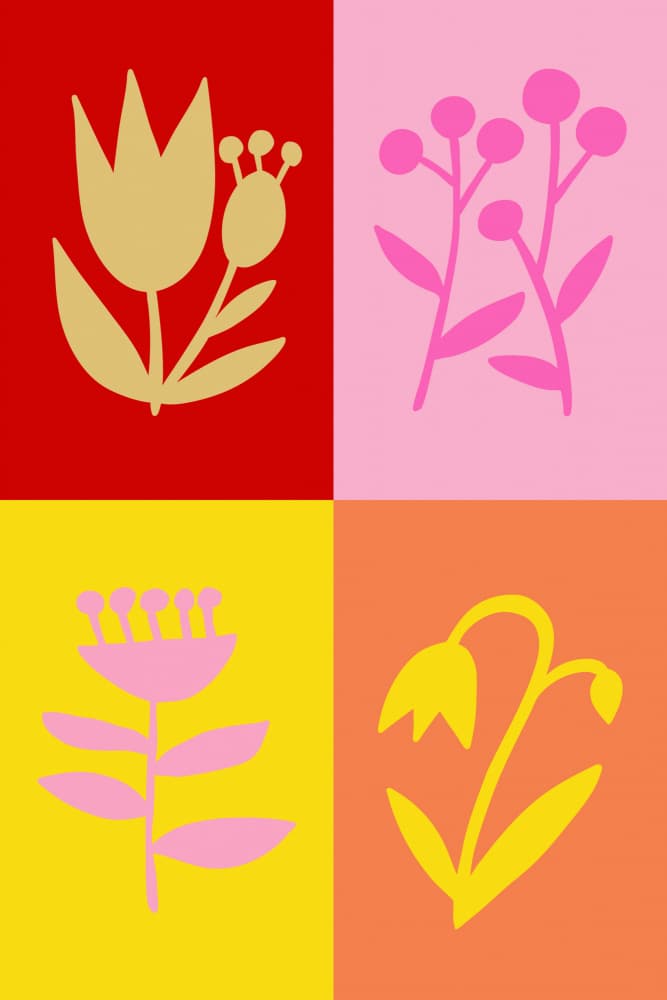 Colorful Folk Flowers