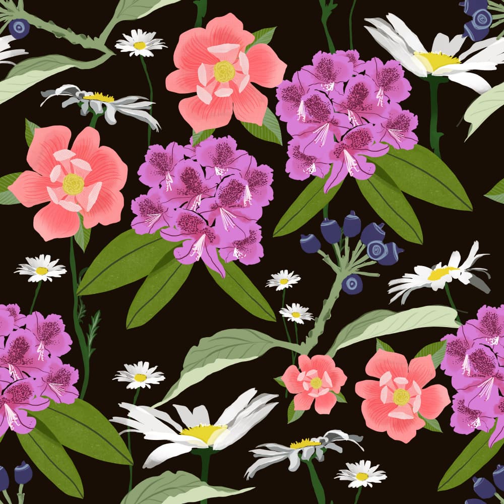Vibrant Garden Floral Pattern