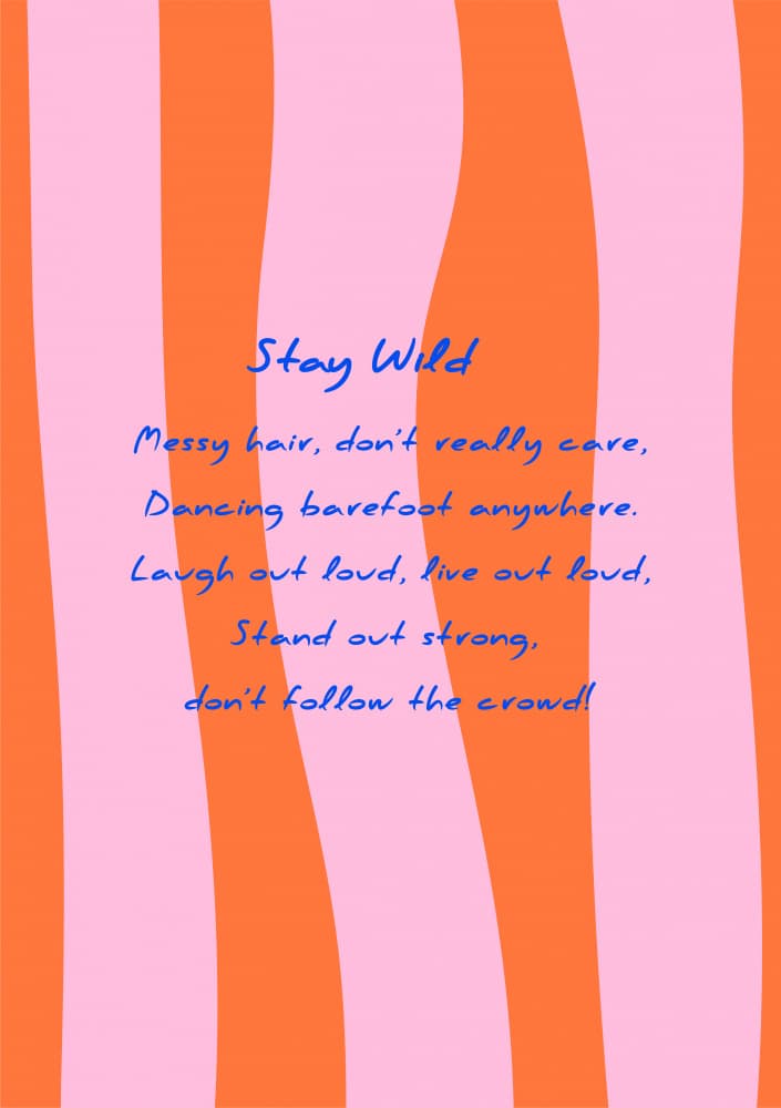 Stay Wild Quote by Sudevi Sen — canvas wall art