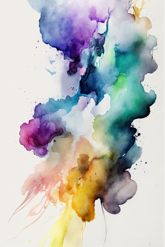 Colorful Watercolor Flow by Mauro — canvas wall art