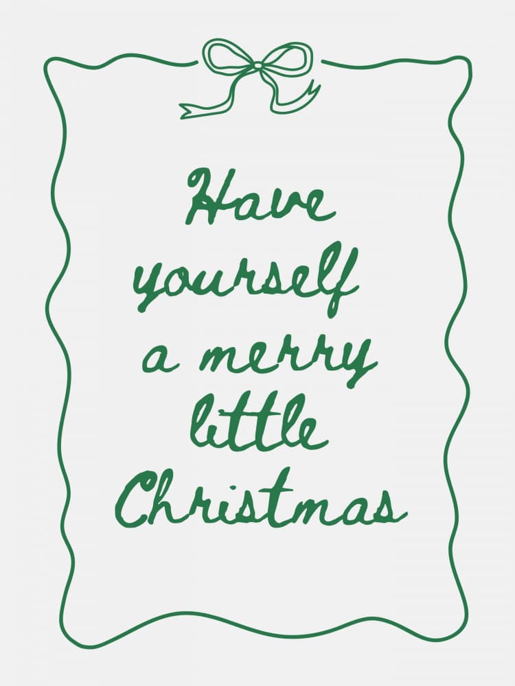 Merry Little Christmas Quote by Jolly and Dash — canvas wall art