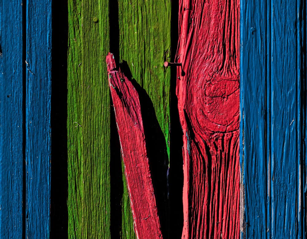 Colorful Painted Planks by Andrew Beavis — canvas wall art