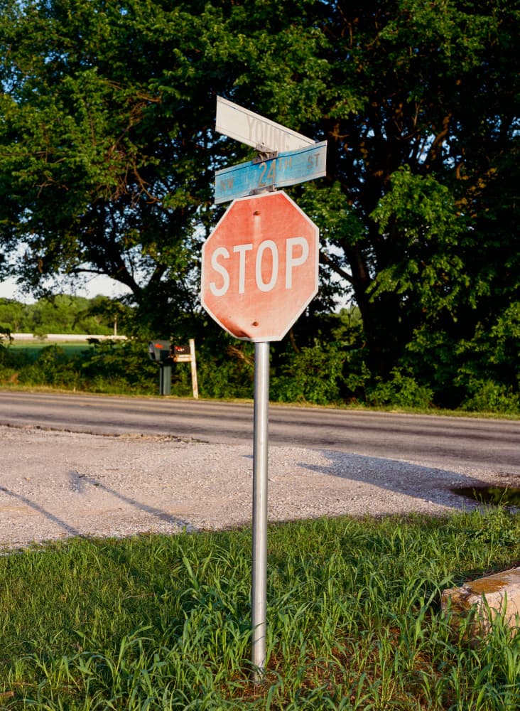 Faded Stop Sign by Bethany Young — canvas wall art