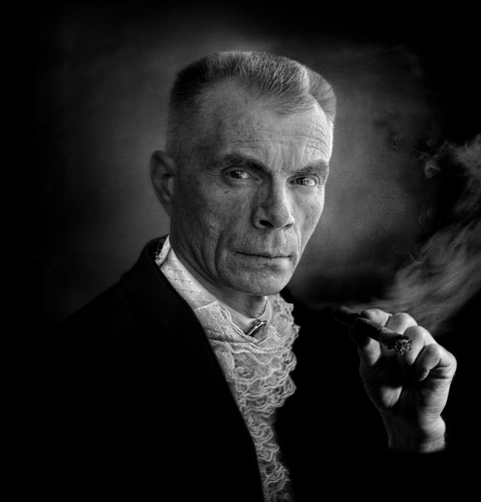 Man with Cigar by Svetlana Melik-Nubarova — canvas wall art