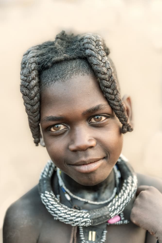 Smiling African Child Braids by Trevor Cole — canvas wall art