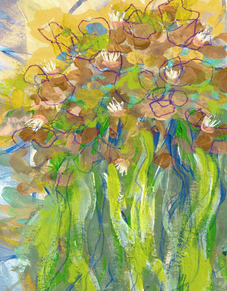 Vibrant Garden Blooms by Lori Ann Folz — canvas wall art