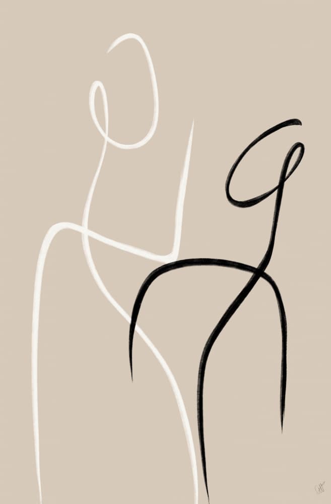 Abstract Line Figures by Anne-Marie Volfova — canvas wall art