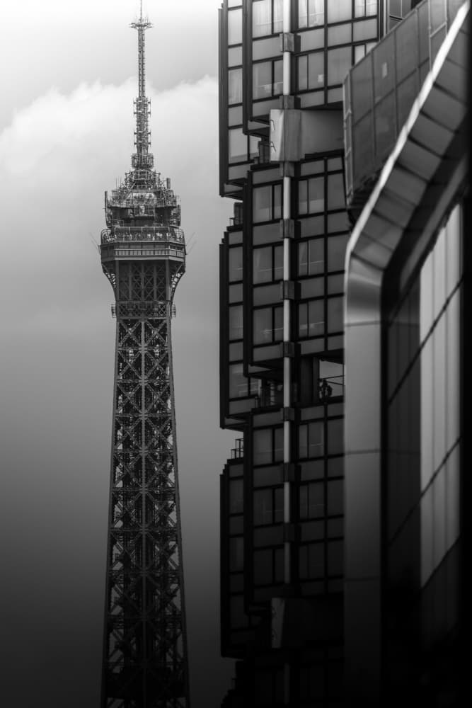 Eiffel Tower Modern Contrast by Raffi Bashlian — canvas wall art