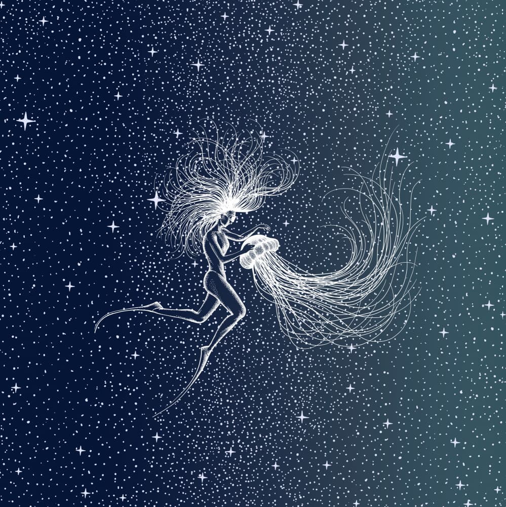 Ethereal Cosmic Goddess by Alirıza ÇAKIR — canvas wall art