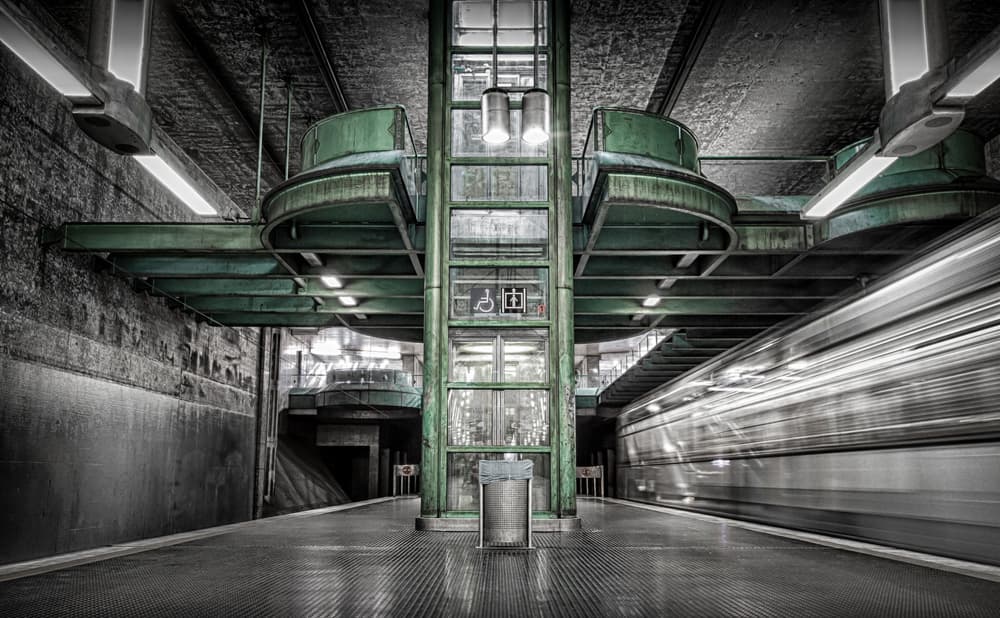 Subway Station Motion by Jörg  Vollrath — canvas wall art