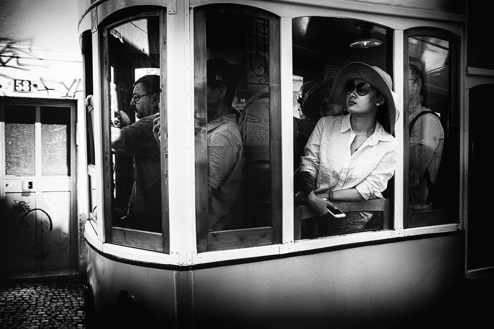 Urban Tram Gaze by Alexander Jikharev — canvas wall art