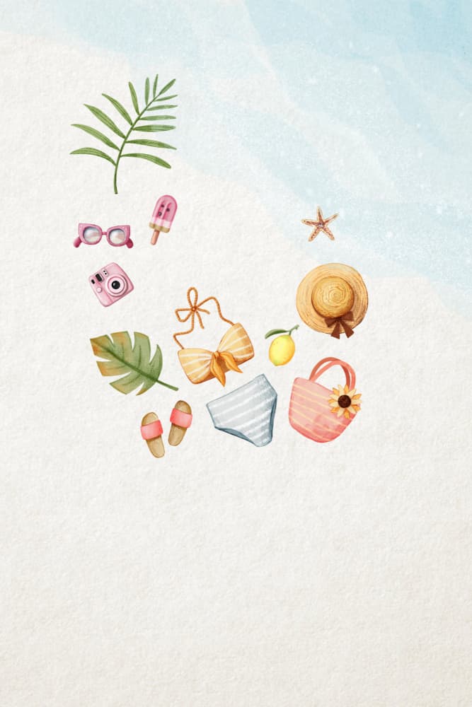 Summer Beach Essentials by Xuan Thai — canvas wall art