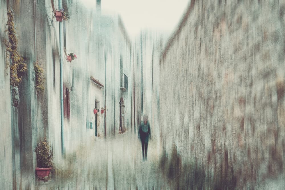 Dreamy Old Town Walk by Cindy Liu — canvas wall art