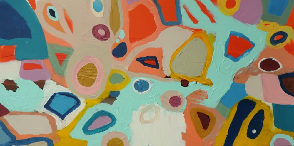 Vibrant Abstract Forms by Sylvie Demers — canvas wall art