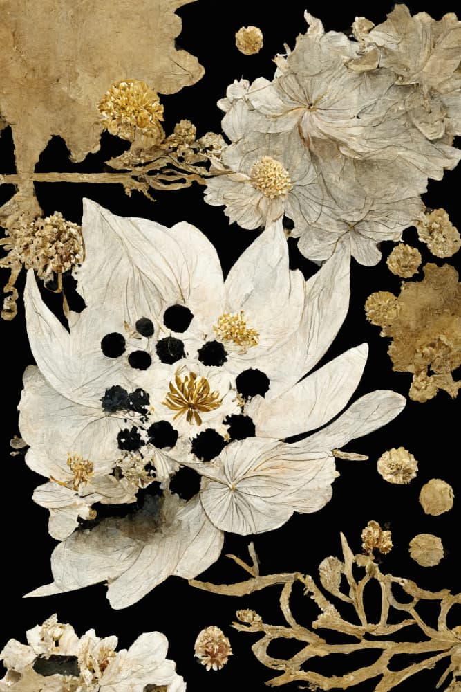 Golden Petal Bloom by Treechild — canvas wall art