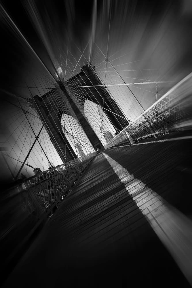 Brooklyn Bridge Motion Blur by Sebastien DEL GROSSO — canvas wall art