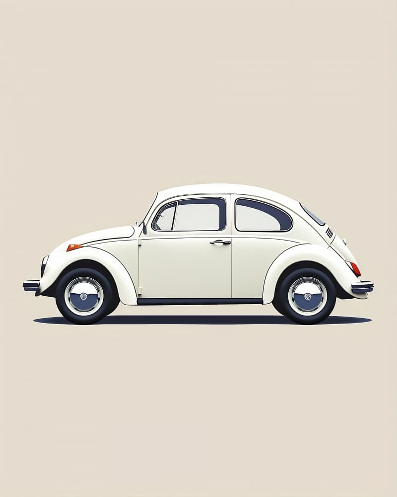 Classic White Car by Emiliano Deificus — canvas wall art