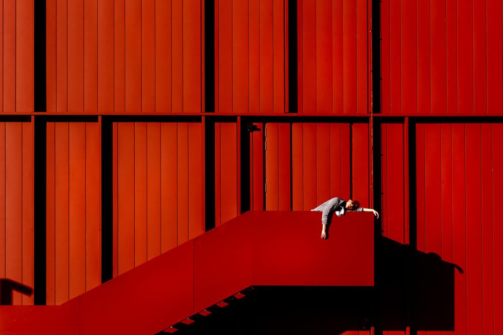 Woman Resting Red by Ruslan Bolgov — canvas wall art