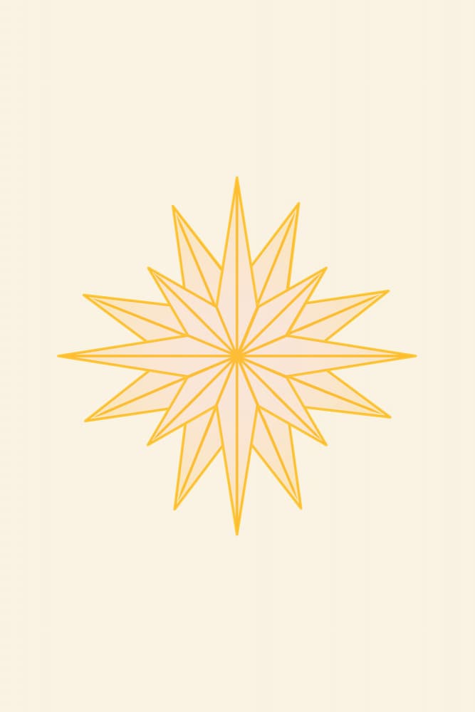Golden Guiding Star by Karen Menzenbach — canvas wall art