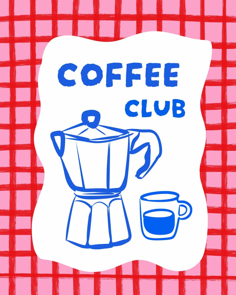 Coffee Club Morning Brew by Petra Lizde — canvas wall art