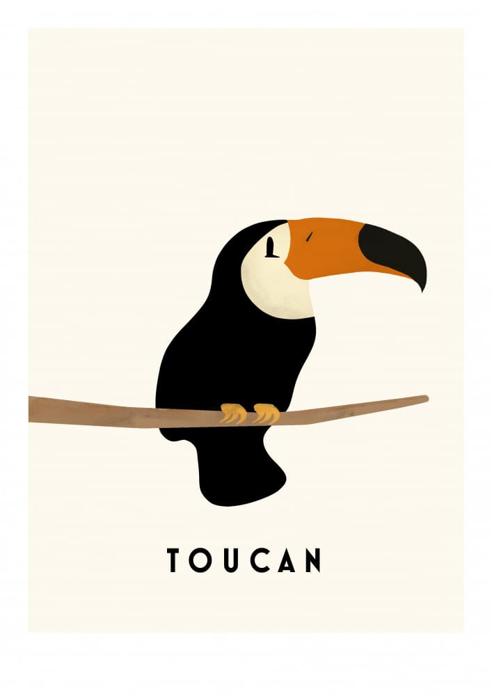 Tropical Toucan Perched by Erik Wintzell — canvas wall art