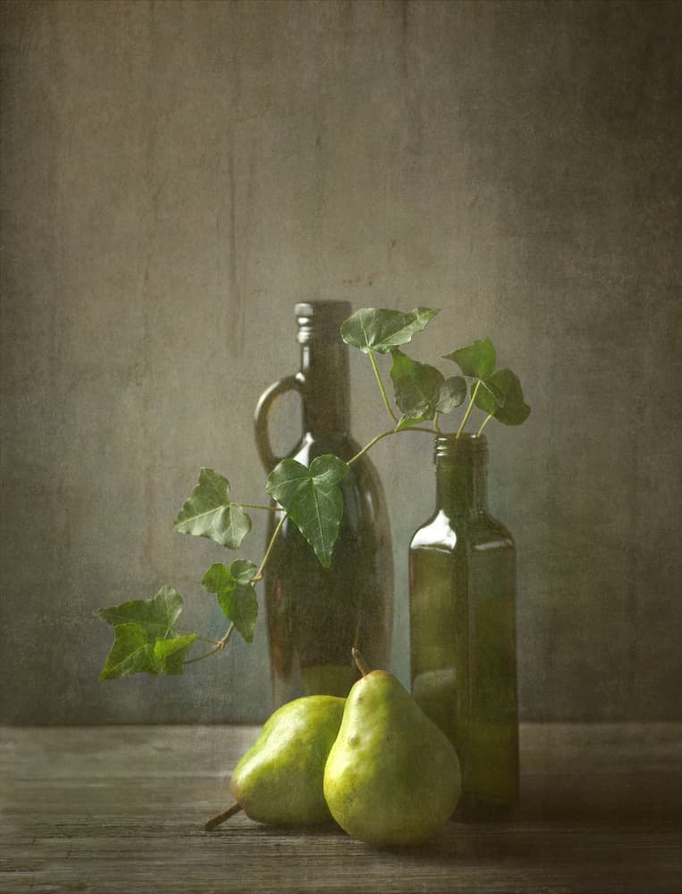 Rustic Pears and Ivy by Catherine Wang — canvas wall art