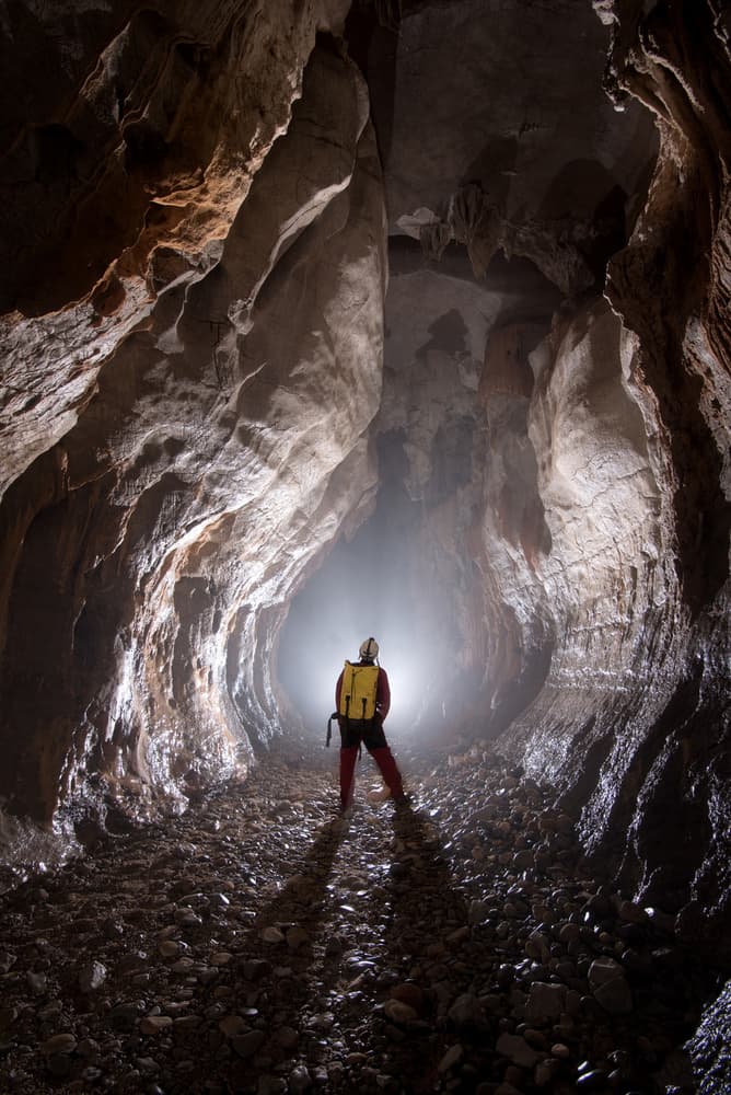 Cave Explorer's Light by Christian Roustan (Kikroune) — canvas wall art