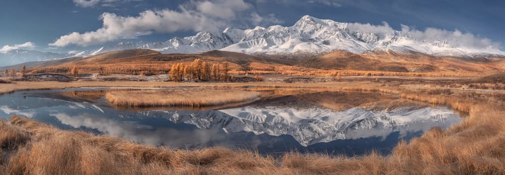 Autumn Mountain Reflection by Valeriy Shcherbina — canvas wall art