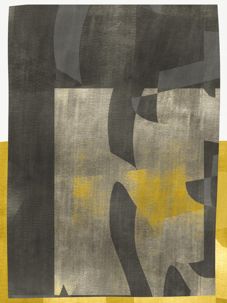 Dynamic Gold and Gray by Little Dean — canvas wall art