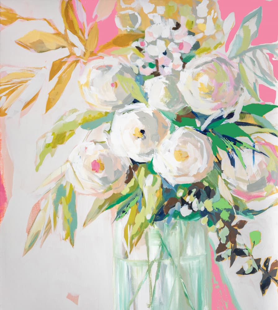 Springtime Soiree Floral by Jenny Westenhofer — canvas wall art