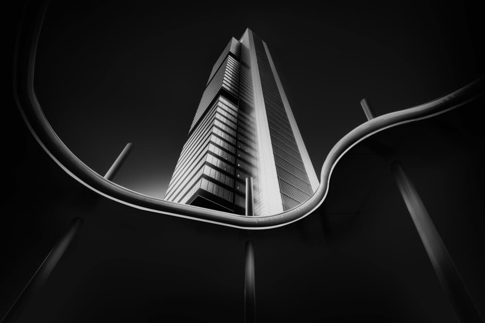 Sleek City Skyscraper by Jorge Ruiz Dueso — canvas wall art