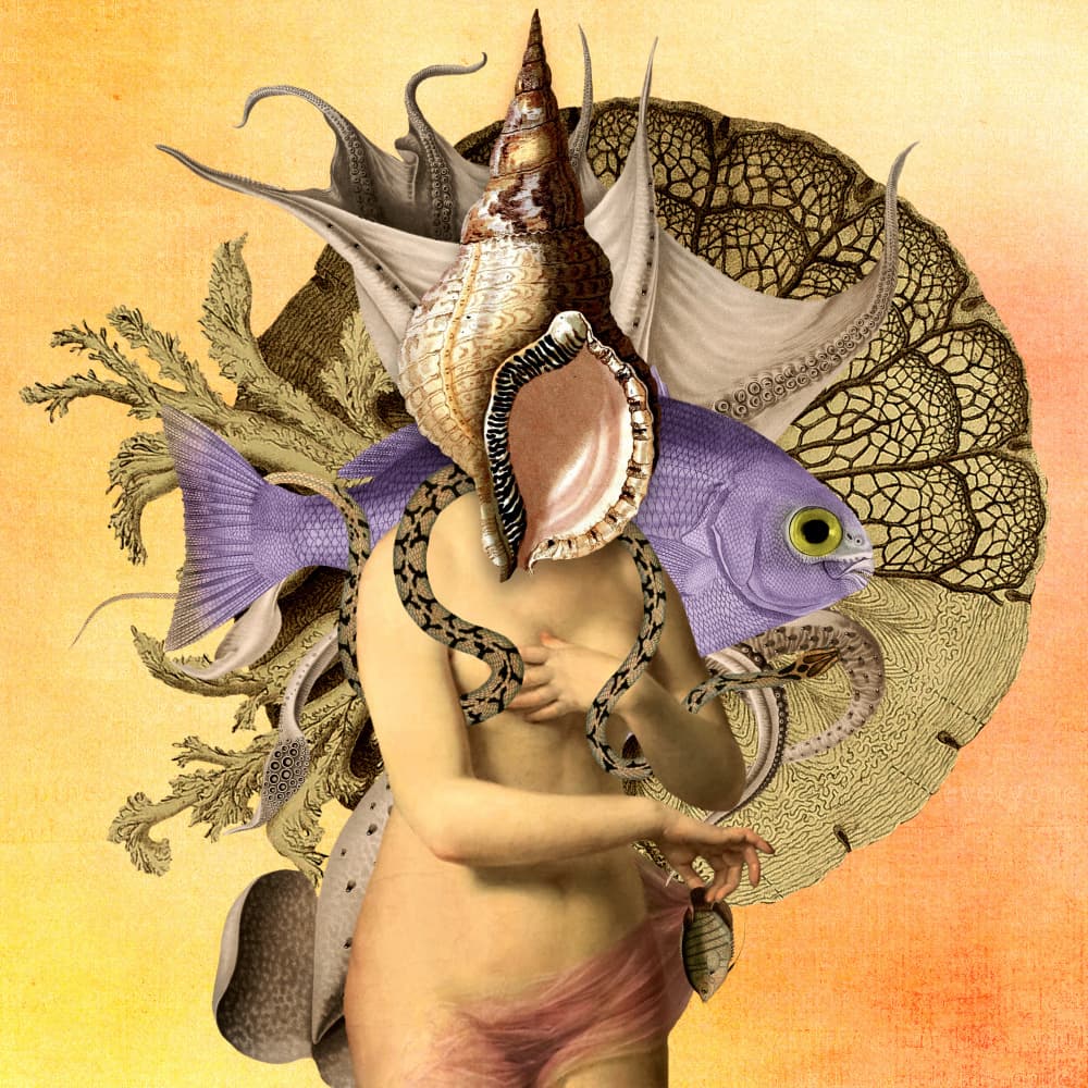 Surreal Sea Woman by Marja van den Hurk — canvas wall art