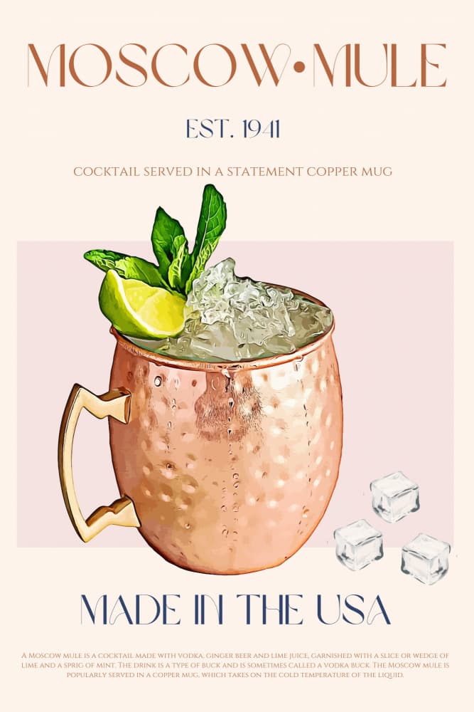 Moscow Mule Copper Mug by Nazma Khokhar — canvas wall art