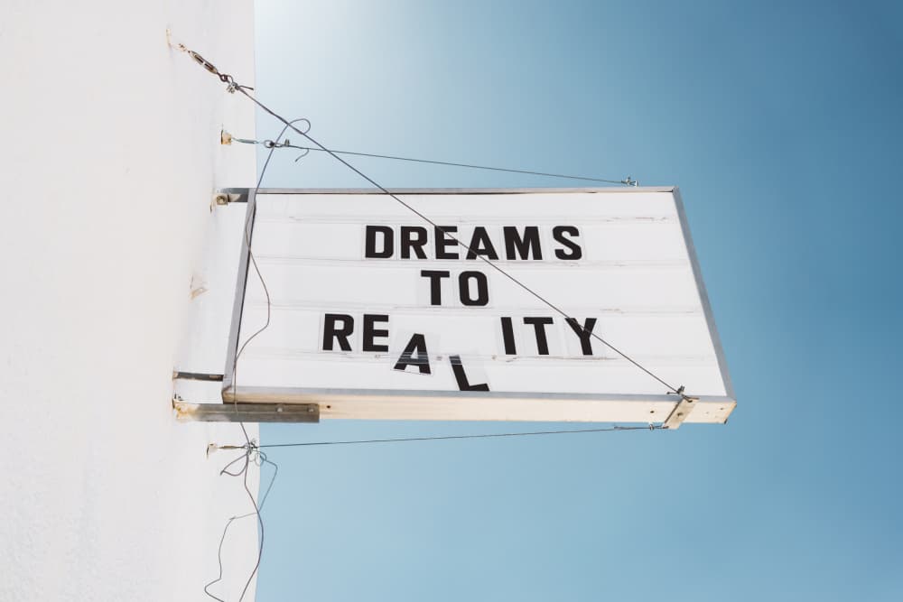 Dreams To Reality Message by Bethany Young — canvas wall art