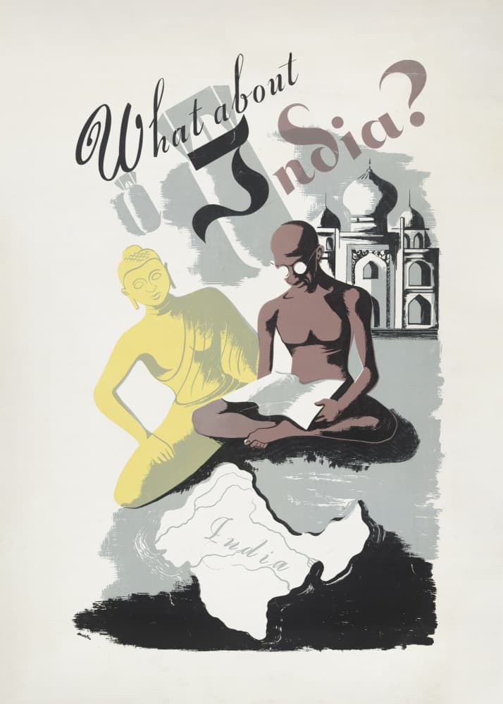 What About India? by Vintage Travel Poster — canvas wall art
