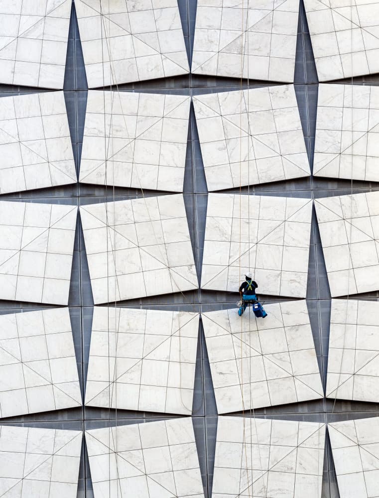Modern Building Cleaner by HAN dong hee — canvas wall art