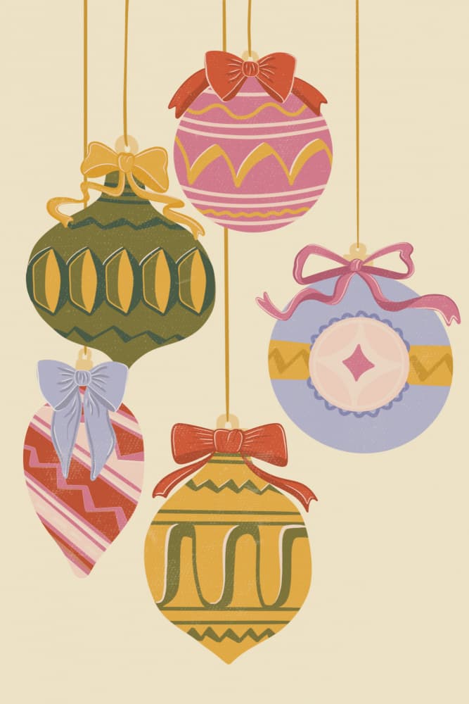 Colorful Holiday Ornaments