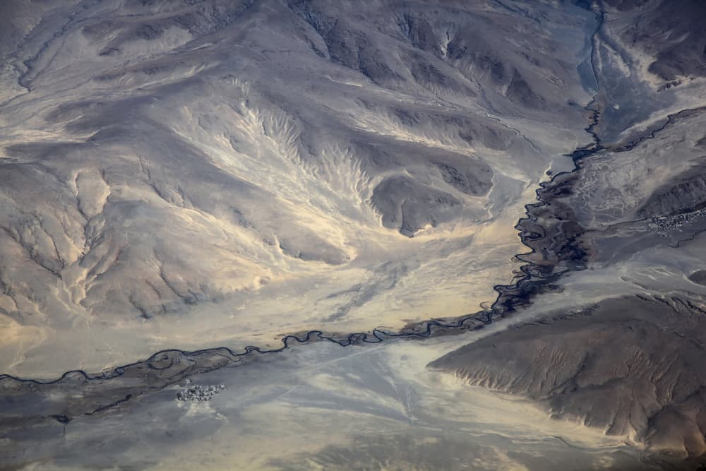Winding Desert River by Raymond Ren Rong Liu — canvas wall art
