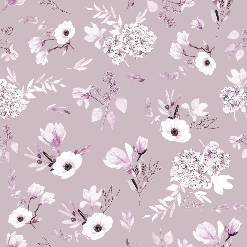 Floral Bouquets Pattern Pastel Colors by Anis Illustration — canvas wall art