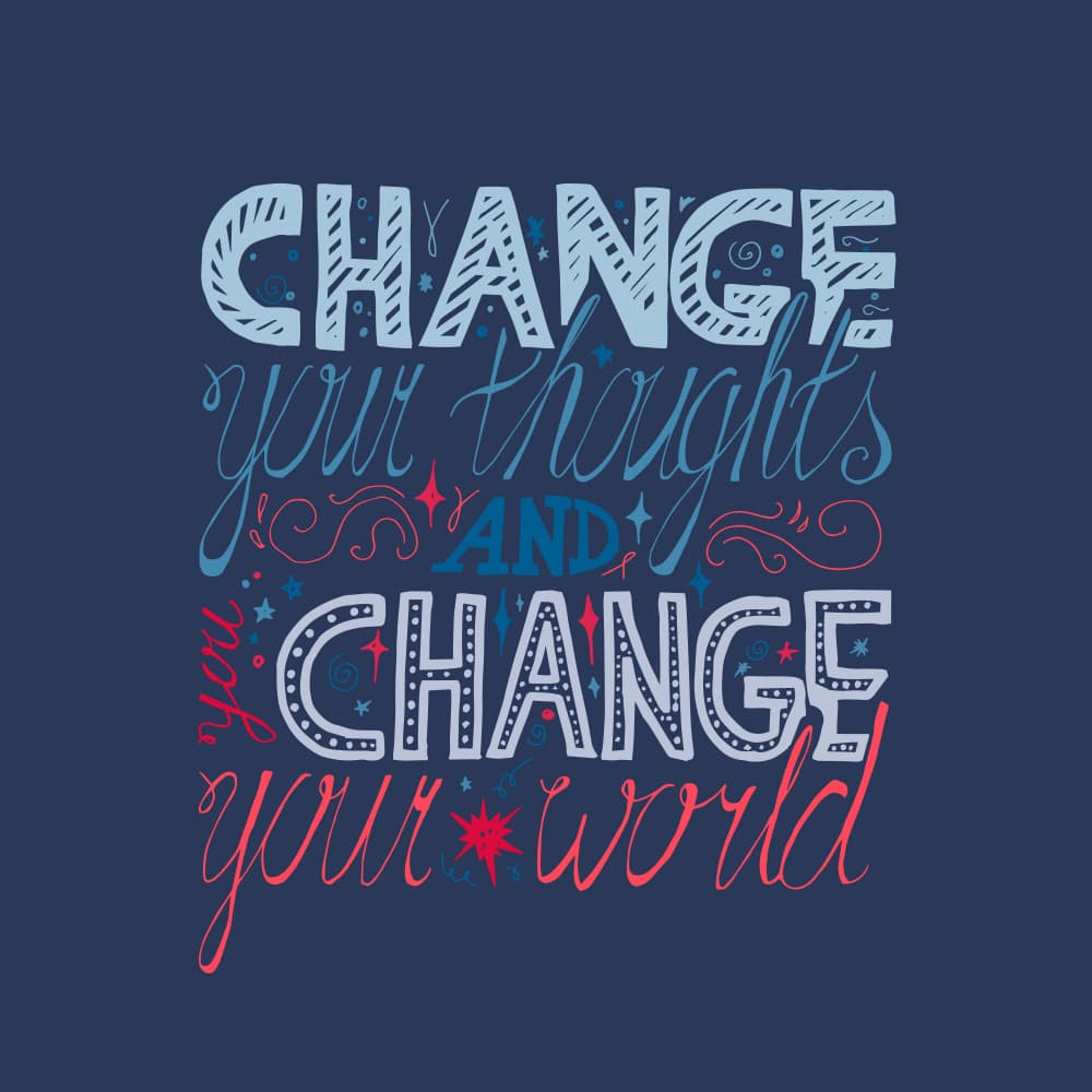 Change Thoughts Change World by Marika Barsrsind — canvas wall art