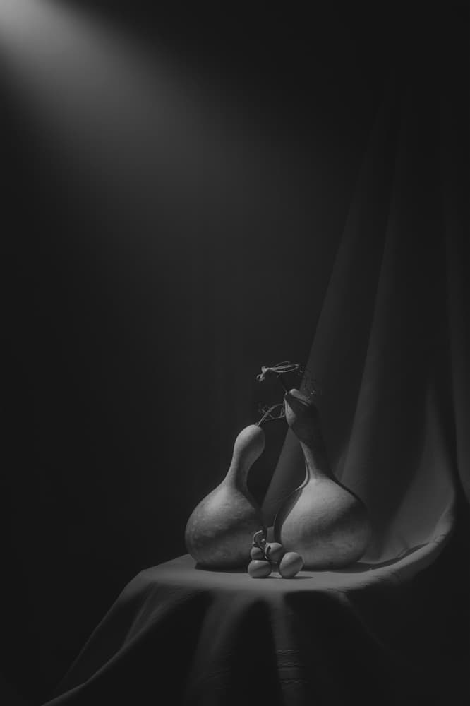 Elegant Gourd Still Life by Lydia Jacobs — canvas wall art